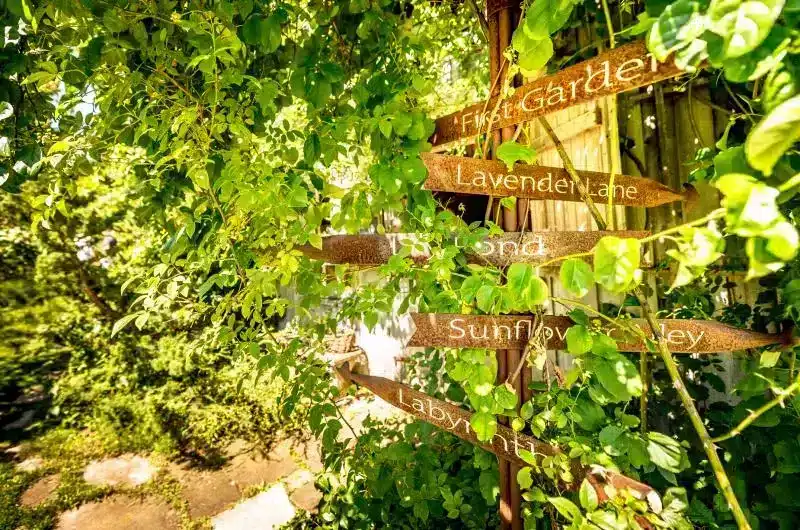 Sign at the Tangle Garden