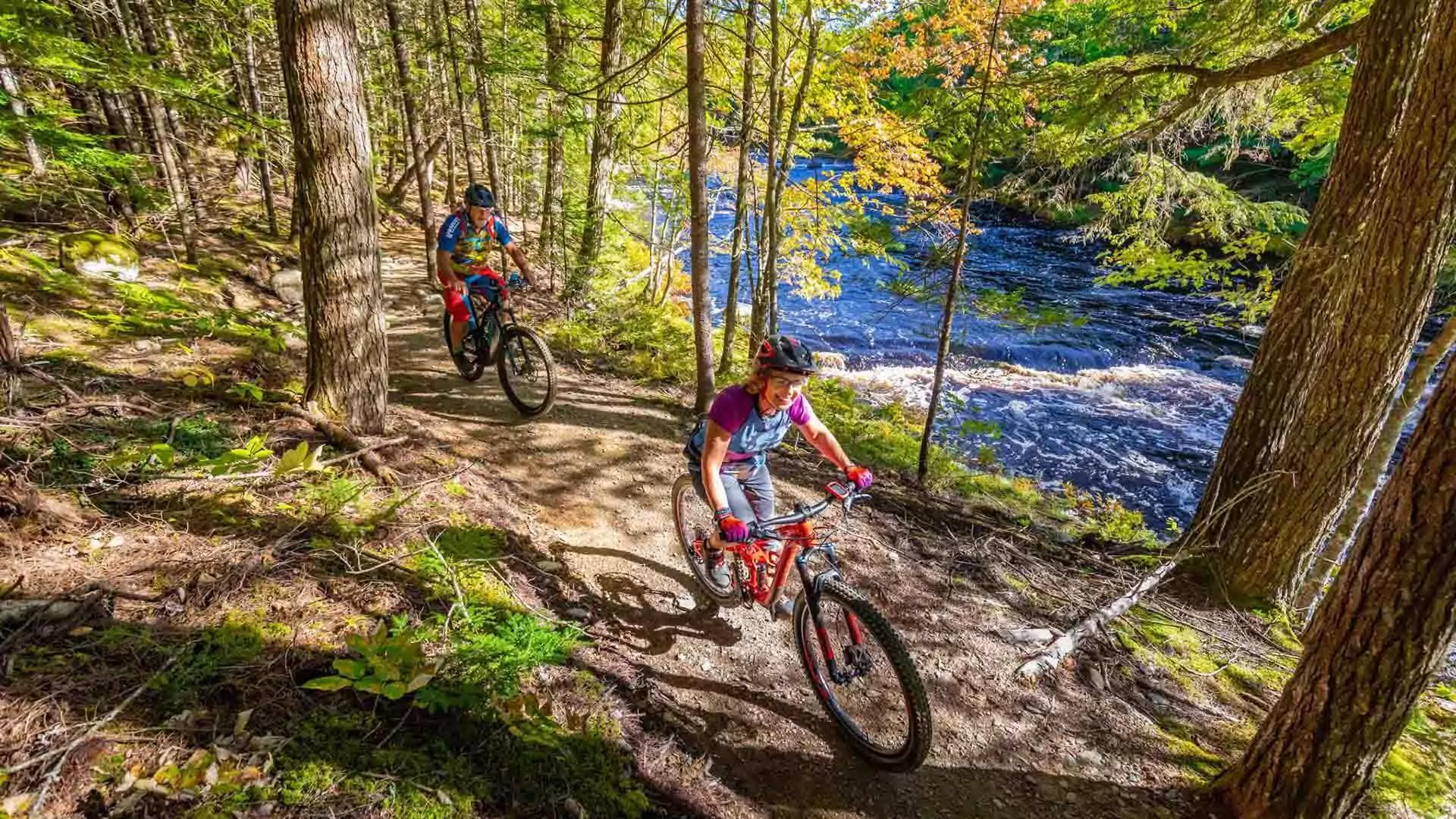 Trail biking in Kejimkujik