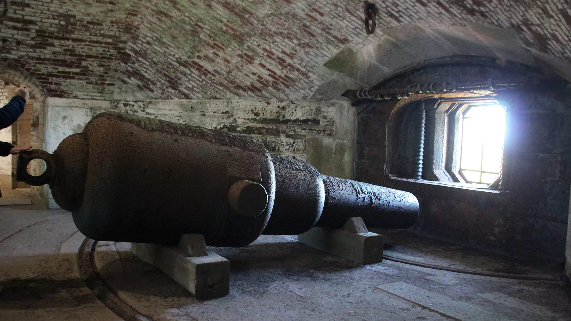 One of the cannons found within the fortification on Georges Island National Historic Site (Photo by Darcy Rhyno)