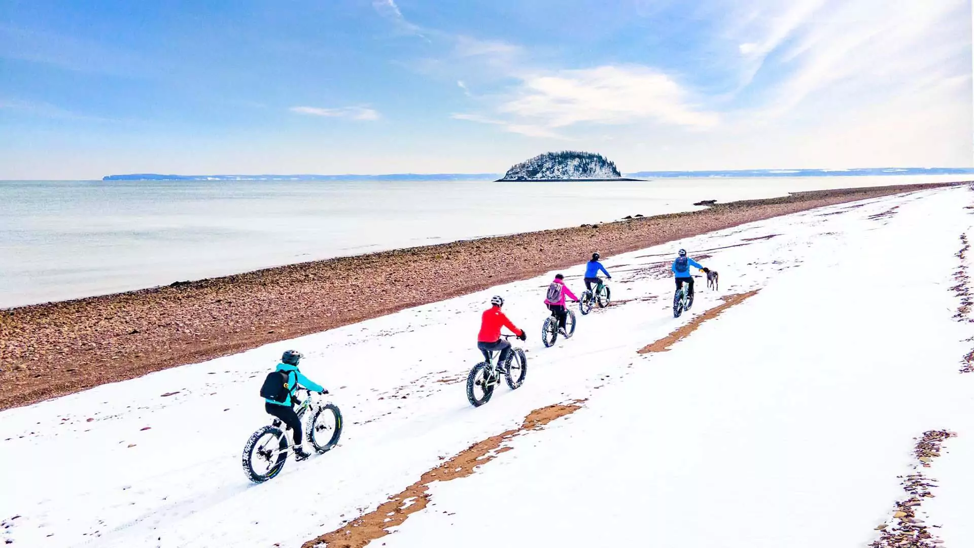 Fat biking at Spencers Island