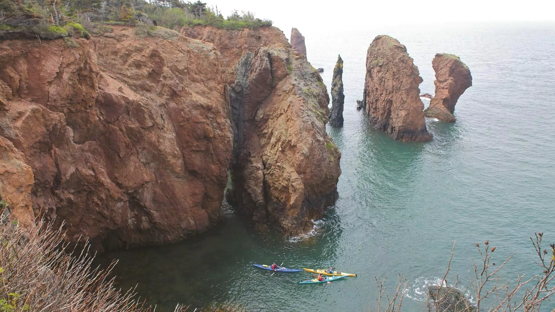 Kayaking near Three Sisters