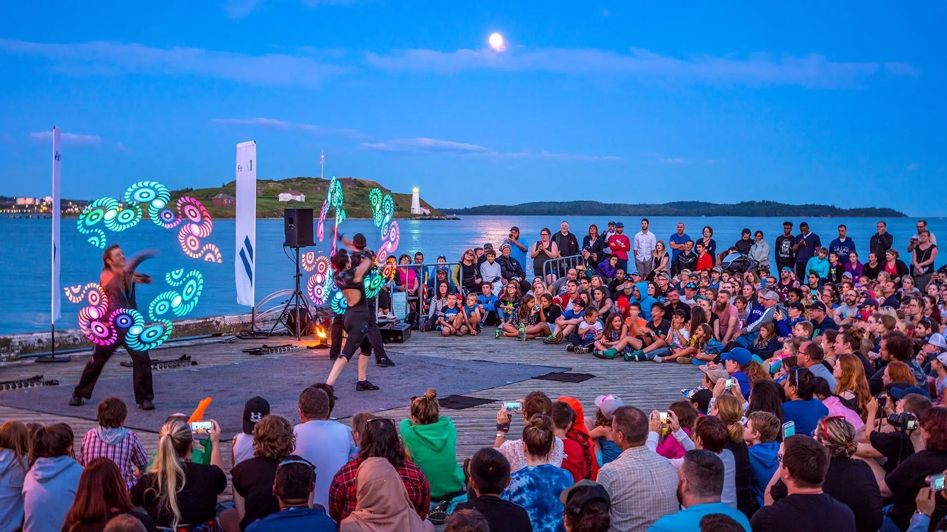 Buskers on the Halifax waterfront