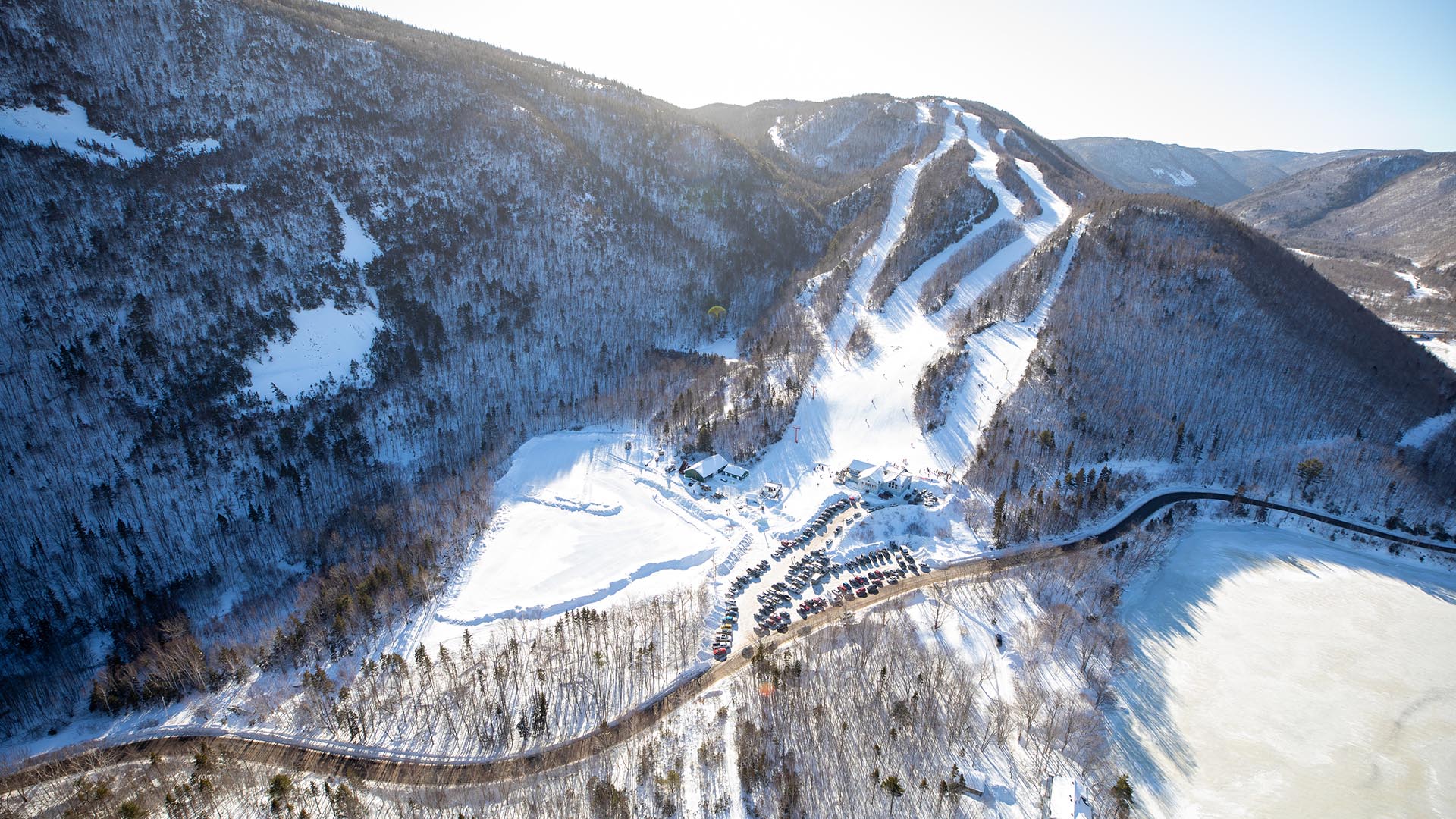 Cape Smokey covered in snow