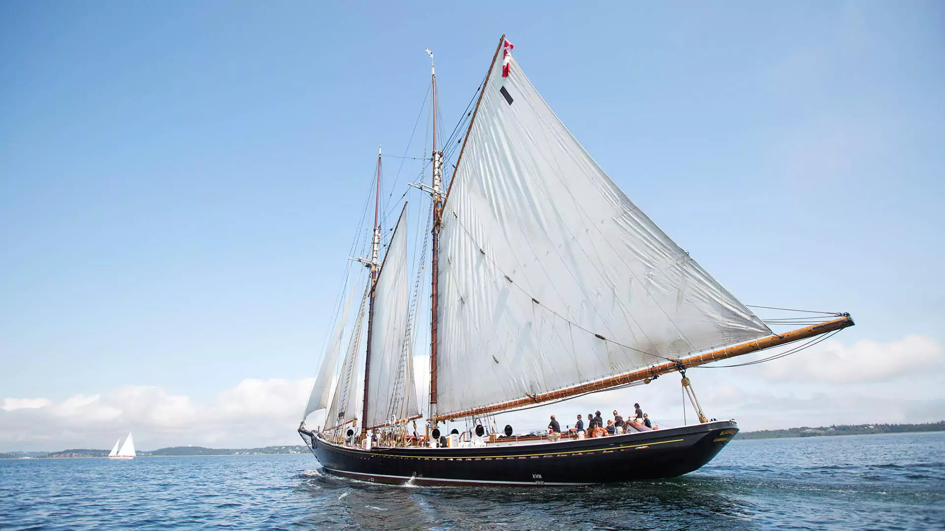 The Bluenose II off the coast of Lunenburg