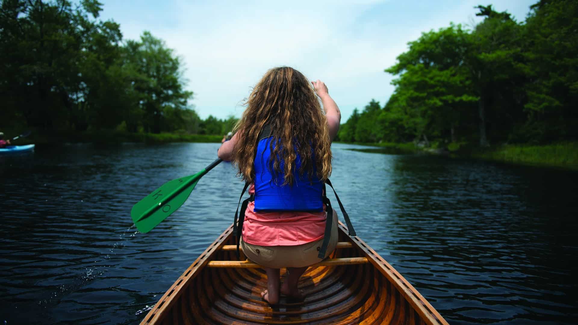 woman canoeing